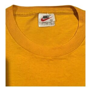 Vintage Nike T-Shirt Men's XL Gold Embroidered Swoosh‎ Made in USA 90s Tee